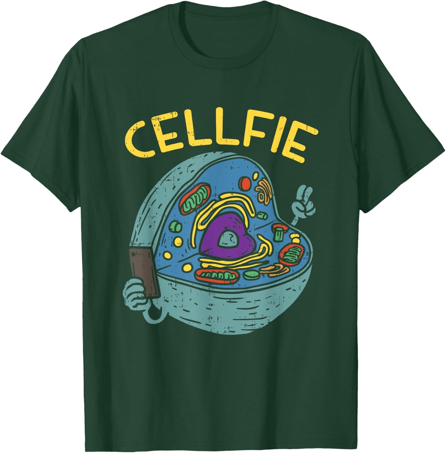 Cell Fie Funny Science Biology Teacher T Shirt T-Shirt - T-Shirt | Forest