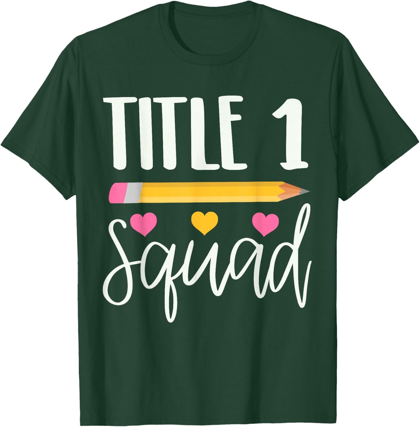 Title 1 Squad Cute Title 1 Reading Teacher Gift T-Shirt - T-Shirt | Forest