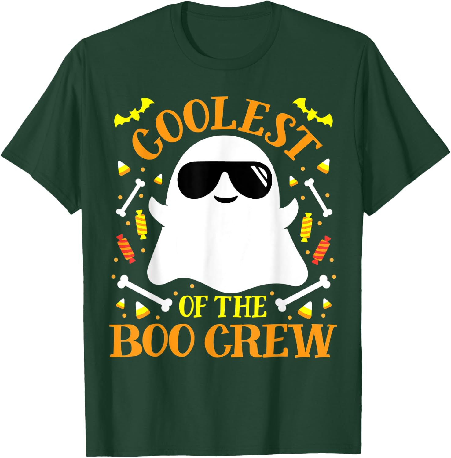 Coolest Boo Crew Ghost Matching Funny Set Boy Girl Halloween T-Shirt - T-Shirt | Forest