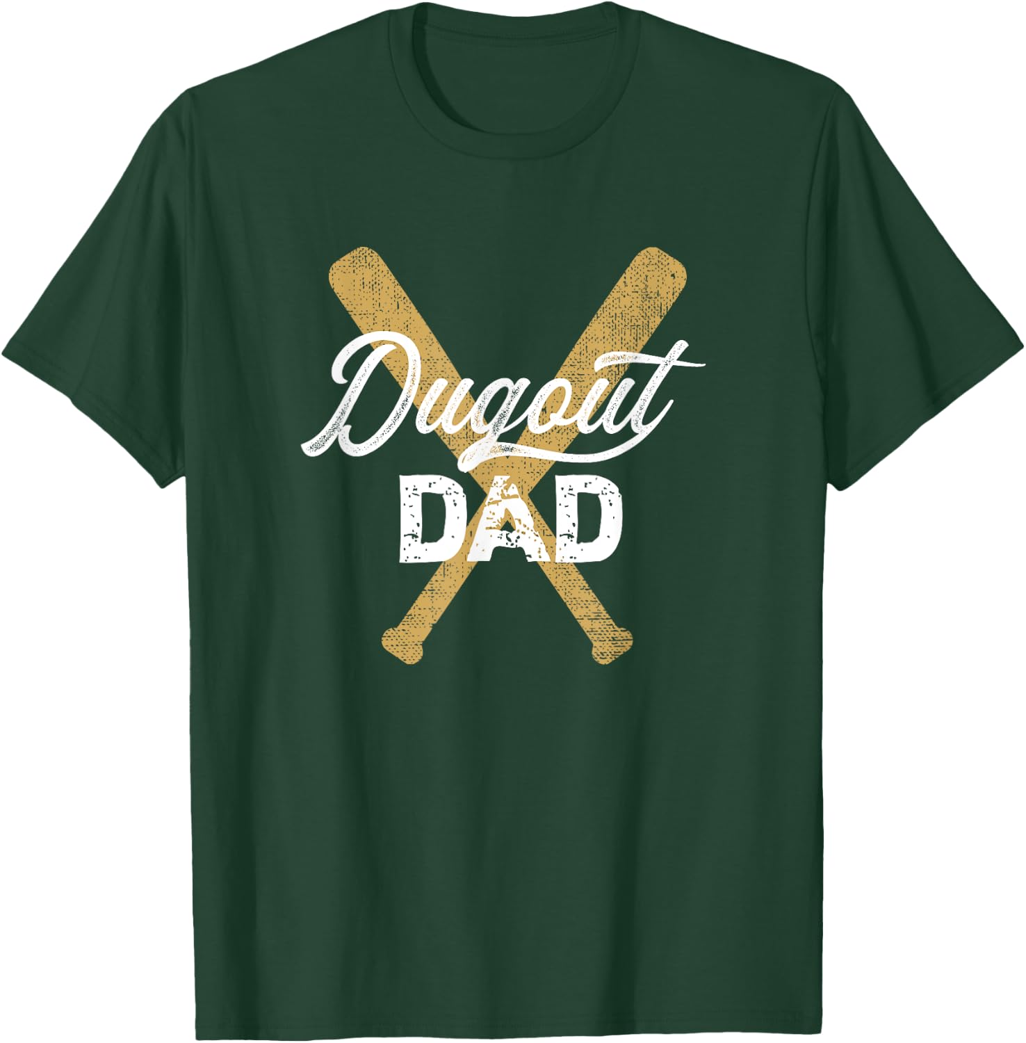 Baseball Dugout Dad Baseball Bats for Father T-Shirt - T-Shirt | Forest