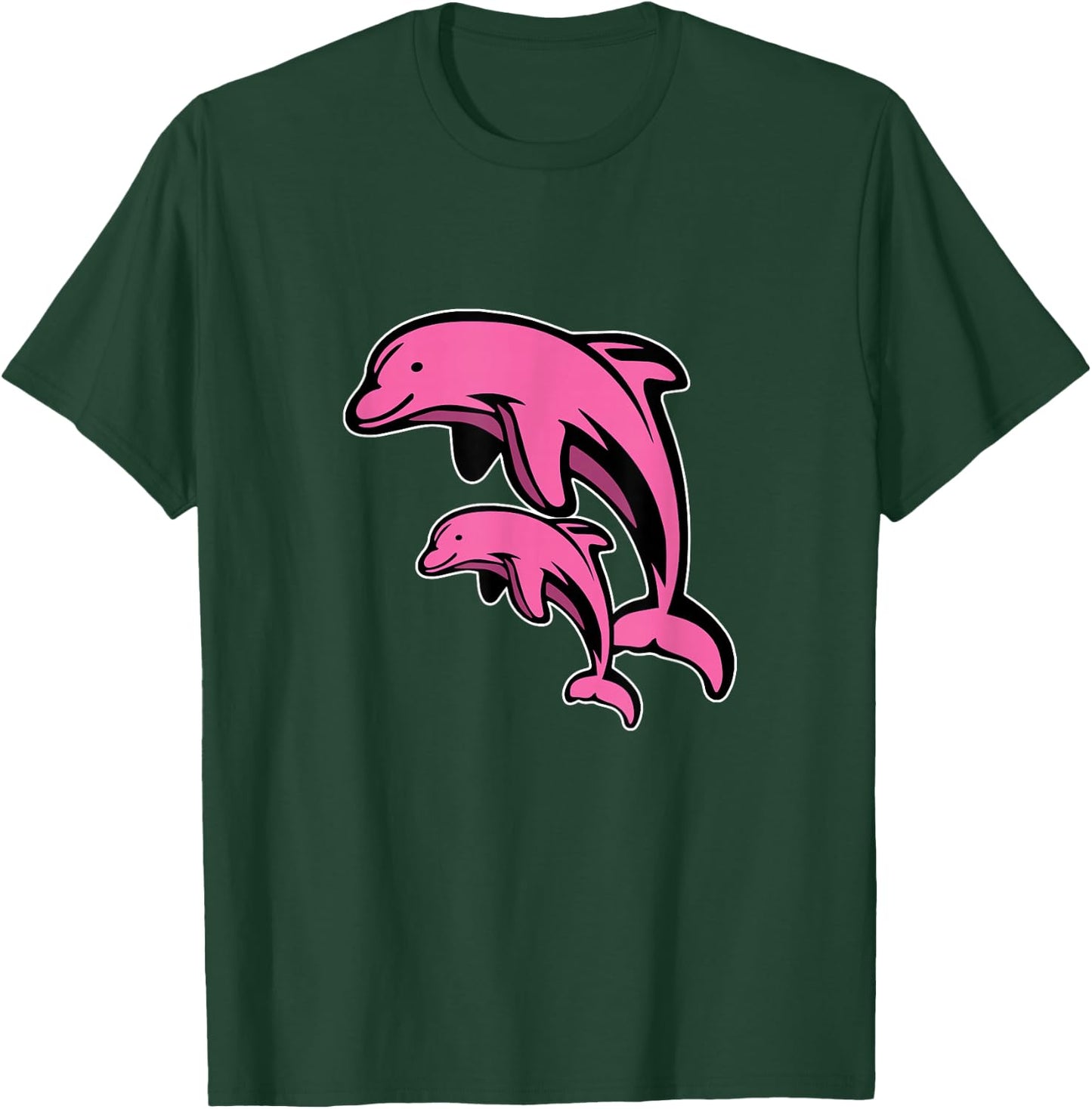 Pink Dolphin Animal Ocean T-Shirt - T-Shirt | Forest