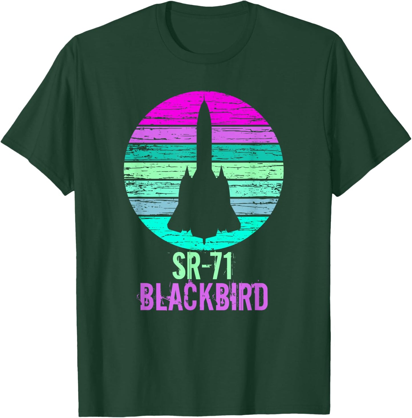 Vintage SR-71 Blackbird Military Aviation Aircraft T-Shirt - T-Shirt | Forest