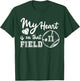 My Heart is on That Field Jersey Number 11 Baseball Player T-Shirt - T-Shirt | Forest
