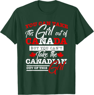 Canadian Girl Women Gifts Maple Leaf Canada T-Shirt - T-Shirt | Forest