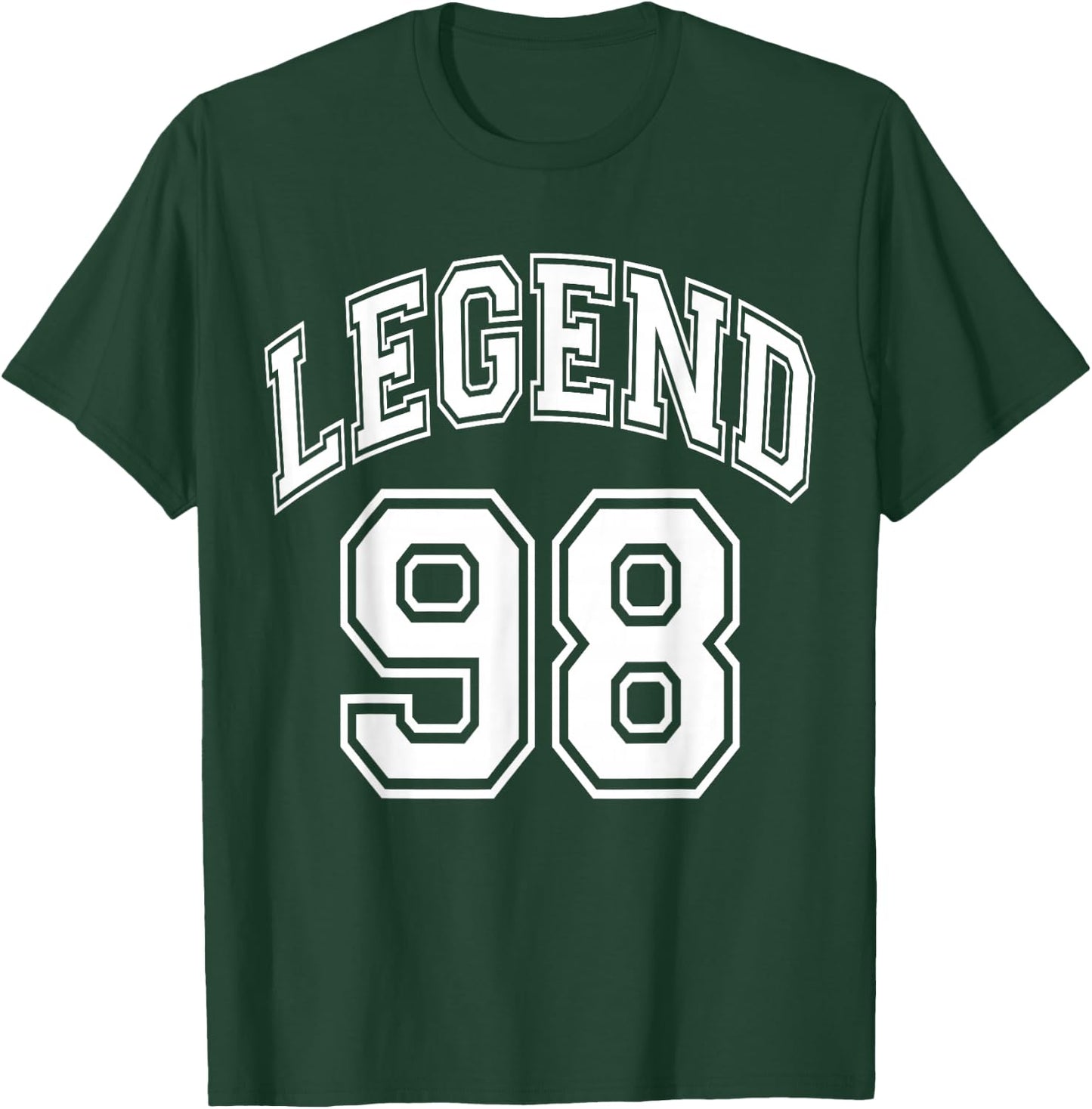 Legend 98 Years Old Number Team 98th Birthday 1998 T-Shirt - T-Shirt | Forest