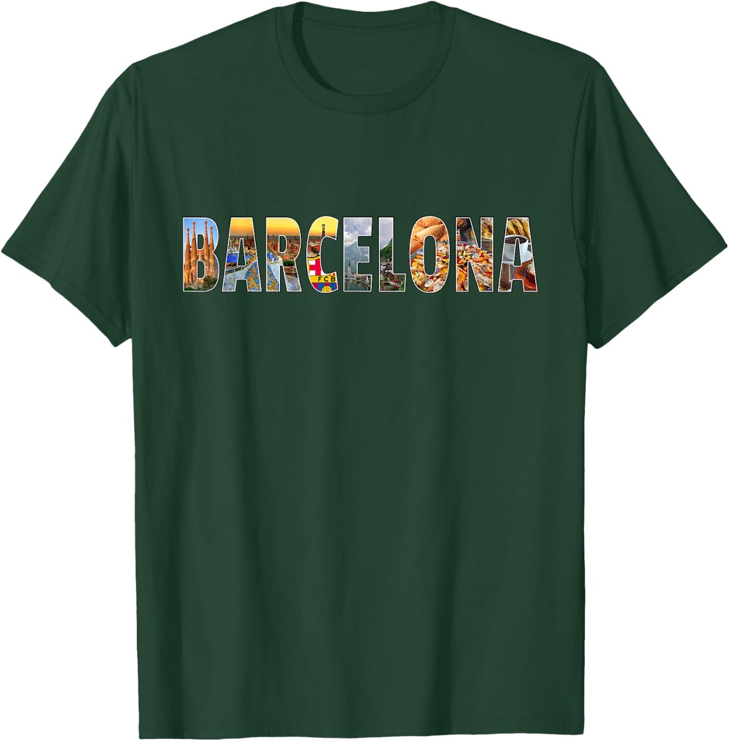 Barcelona Souvenir Spanish Vacation T Shirt Gift T-Shirt - T-Shirt | Forest