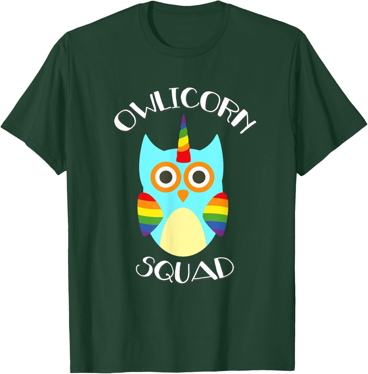 Owlicorn Owl Unicorn Mash Up Squad Shirt T-Shirt - T-Shirt | Forest
