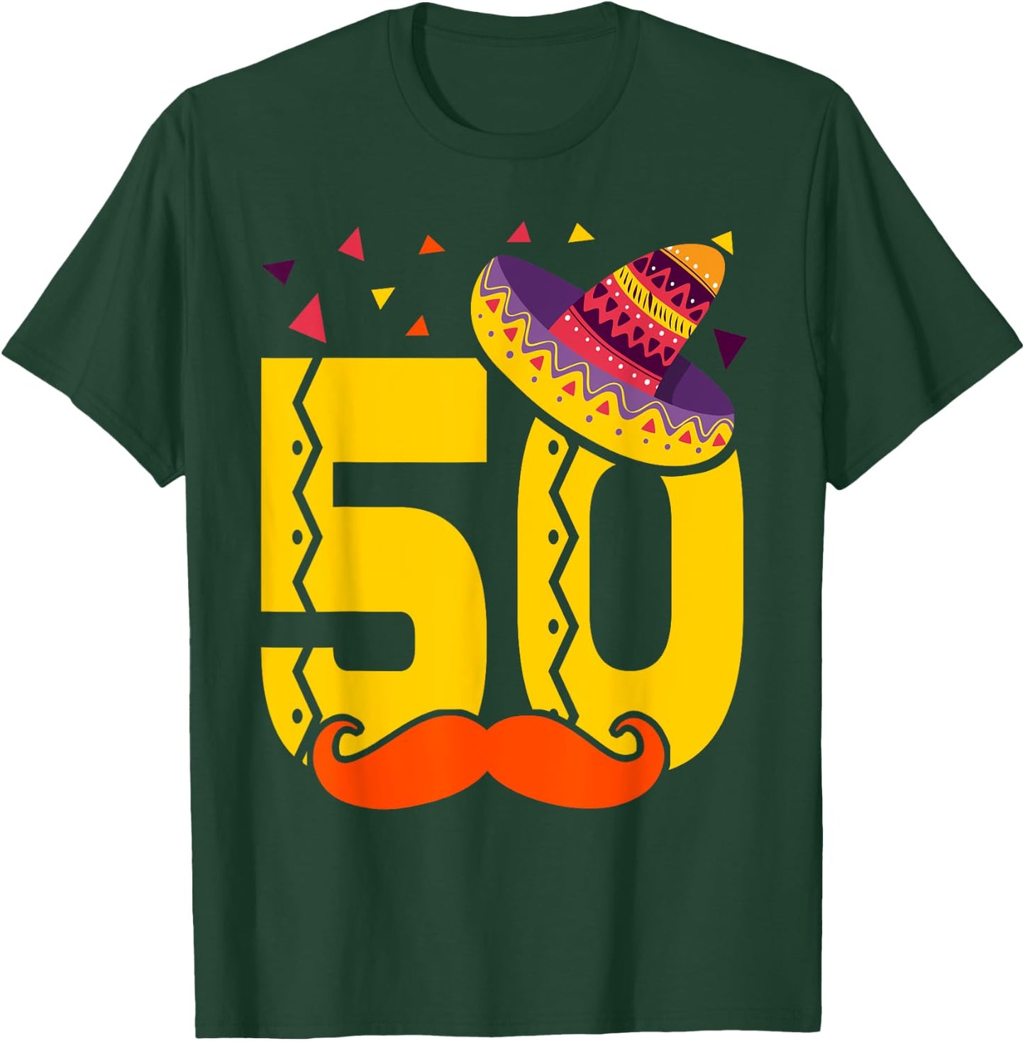 Mexican 50 Year Old 50th Birthday Shirt Men Women T-Shirt - T-Shirt | Forest