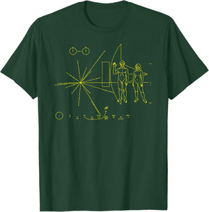 Pioneer Plaque From Earth & Mankind to Aliens T-Shirt - T-Shirt | Forest