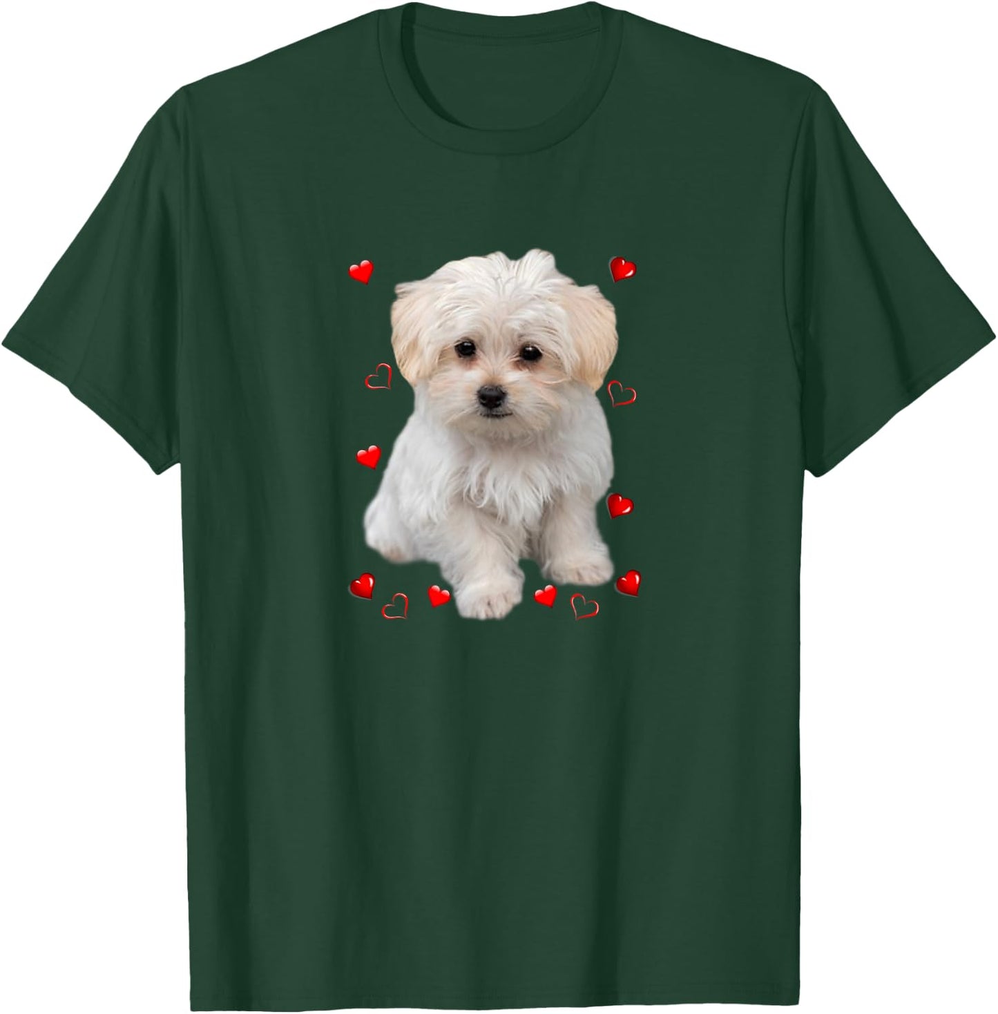 Maltese Dog Lover Dogs Puppies Owners Design Men Women Girls Kids T-Shirt - T-Shirt | Forest