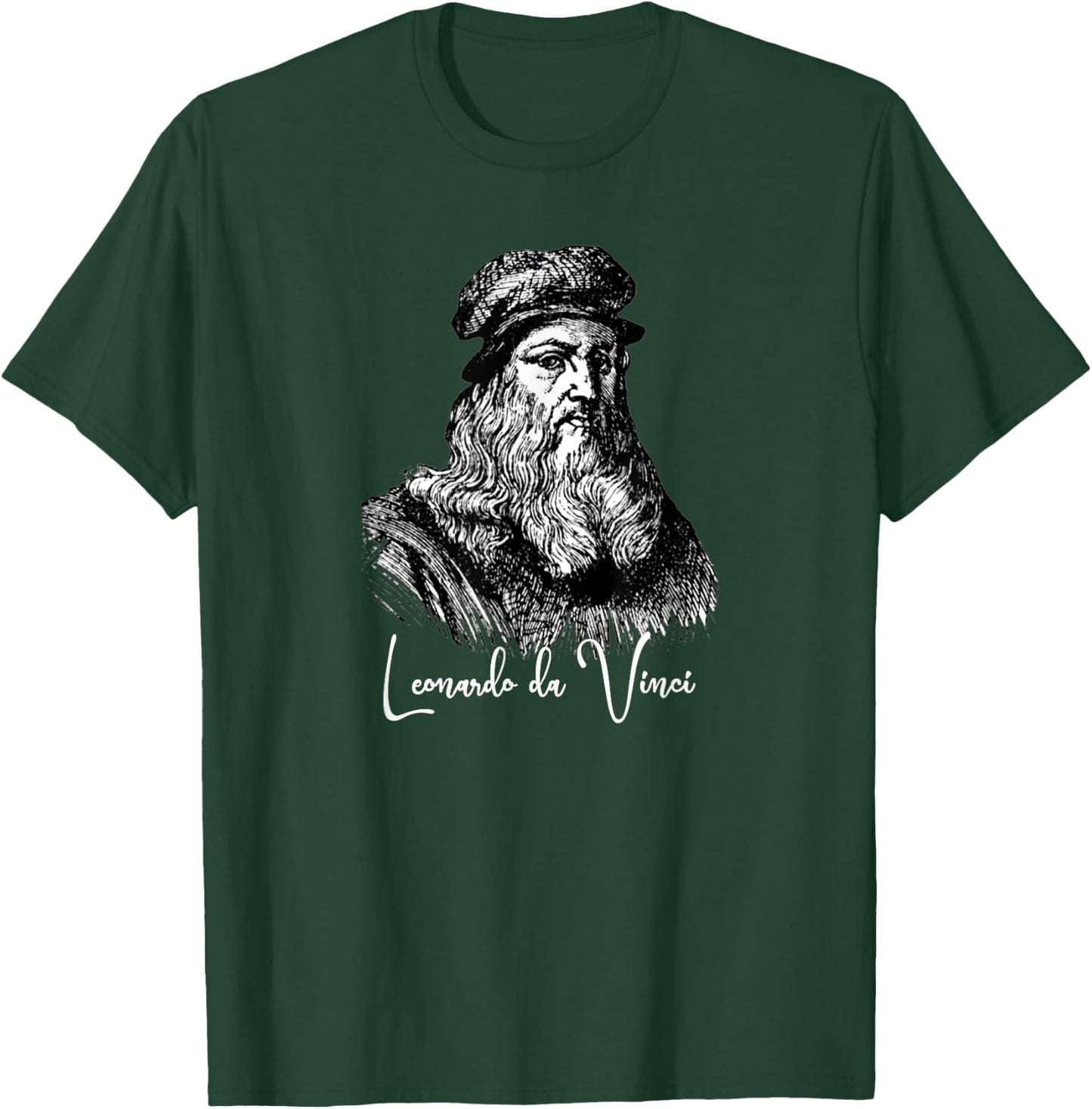 Leonardo da Vinci Shirt Self Portrait Renaissance Art Gift T-Shirt - T-Shirt | Forest