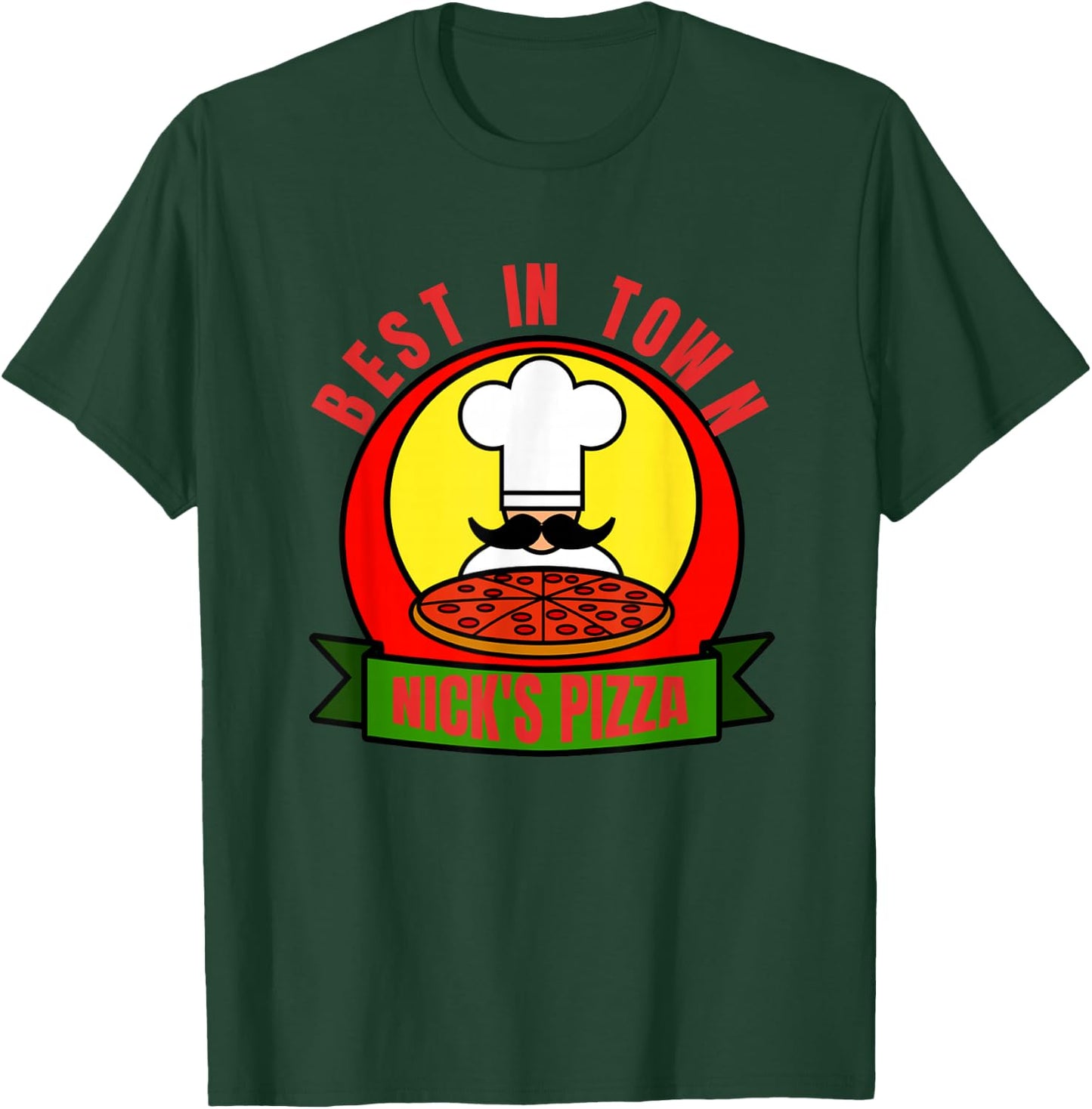 Nick's Pizza - Awesome Restaurant - employee T-Shirt - T-Shirt | Forest