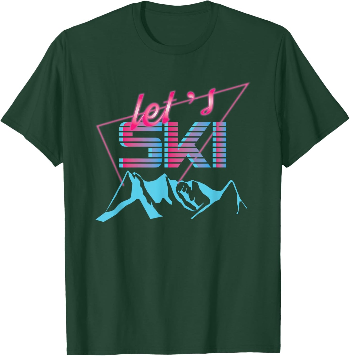 Retro Ski T Shirt Vintage 80s Ski Costume 90s Ski Clothes T-Shirt - T-Shirt | Forest