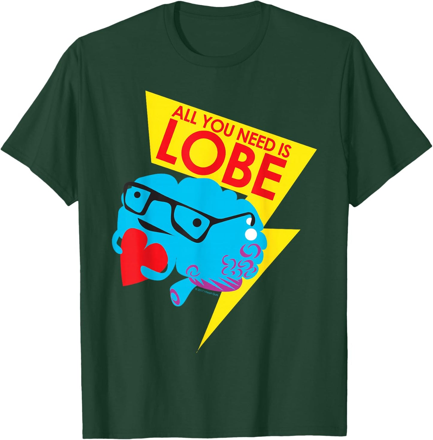 Cute Brain Shirt - Funny Brain Neuroscience Nerdy Humor T-Shirt - T-Shirt | Forest