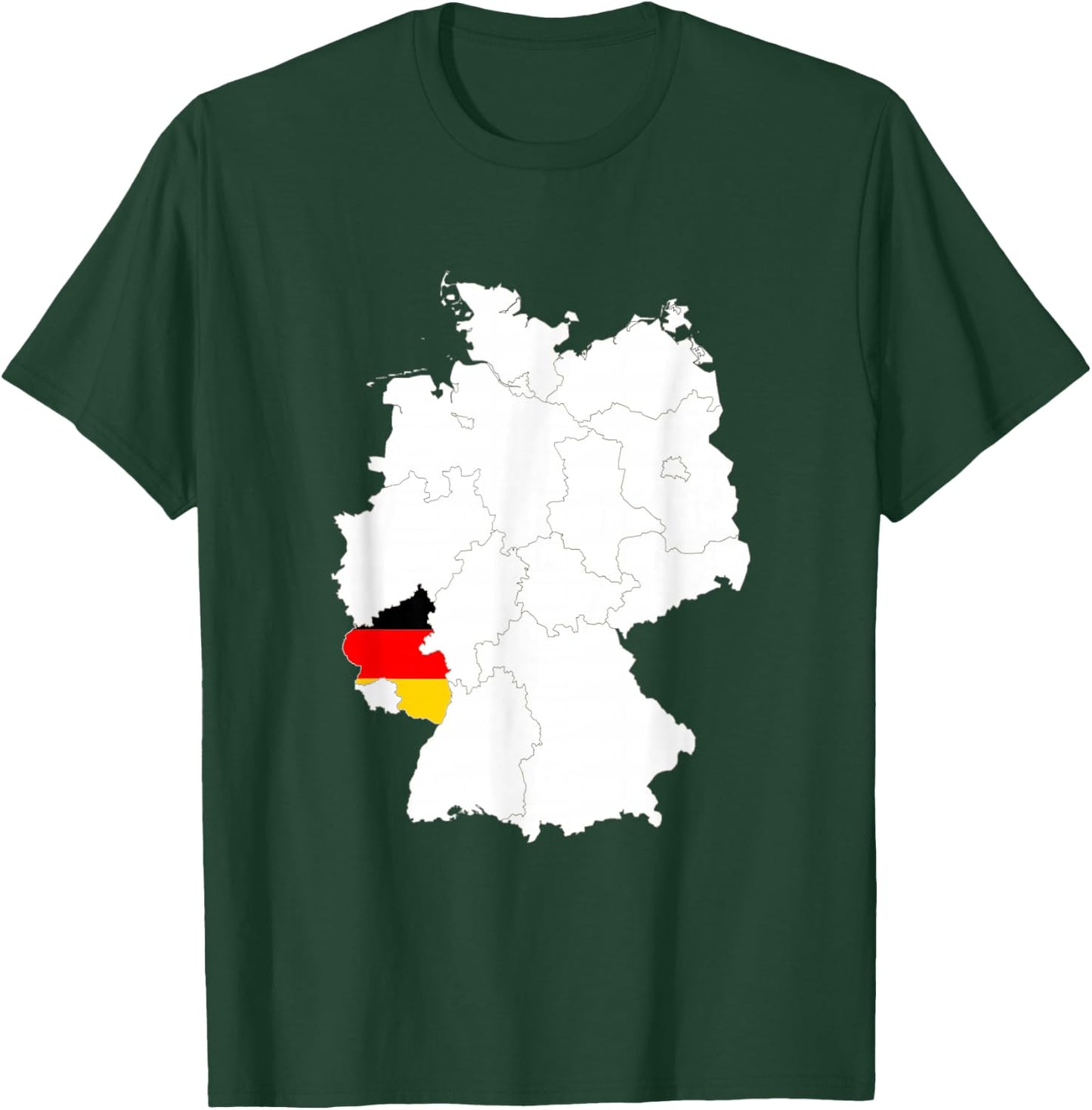 Rhineland Palatinate Flag Germany Rheinland Pfalz Gift T-Shirt - T-Shirt | Forest