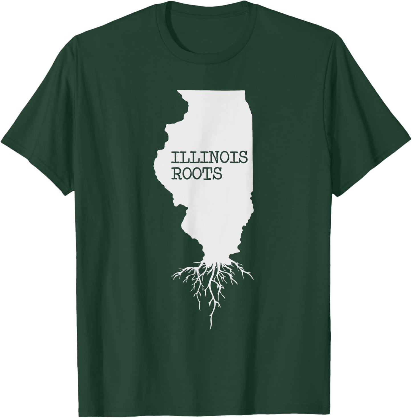 Illinois Roots State Map Gift T-Shirt - T-Shirt | Forest