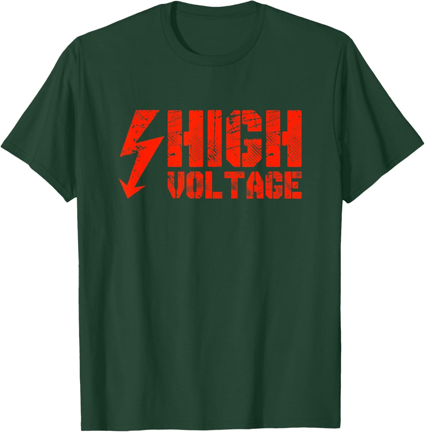 Danger Warning Electricity | High Voltage Helloween Costume T-Shirt - T-Shirt | Forest