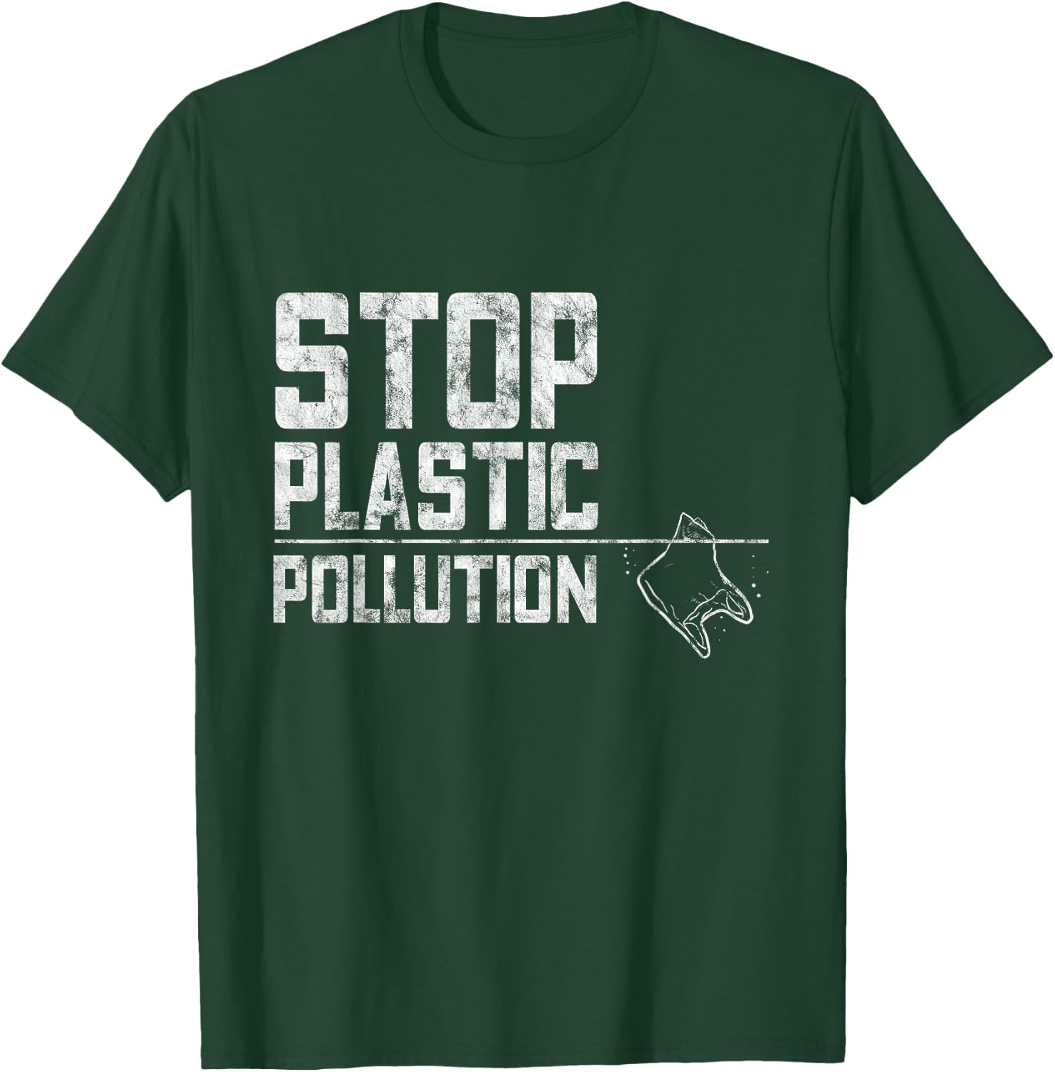 Stop Plastic Pollution Plastic Bag Zero Waste T-Shirt - T-Shirt | Forest