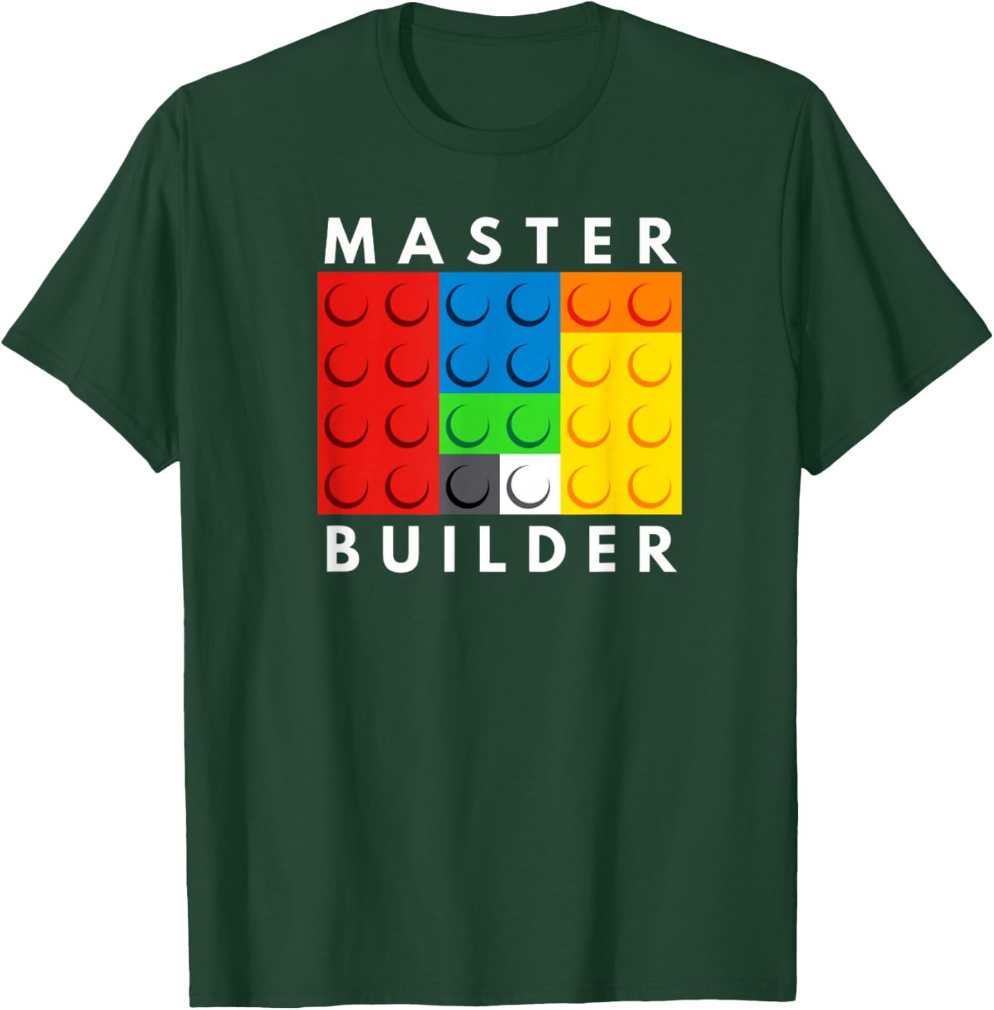 Master Builder Building Blocks Brick Builders Toys Present Small T-Shirt - T-Shirt | Forest