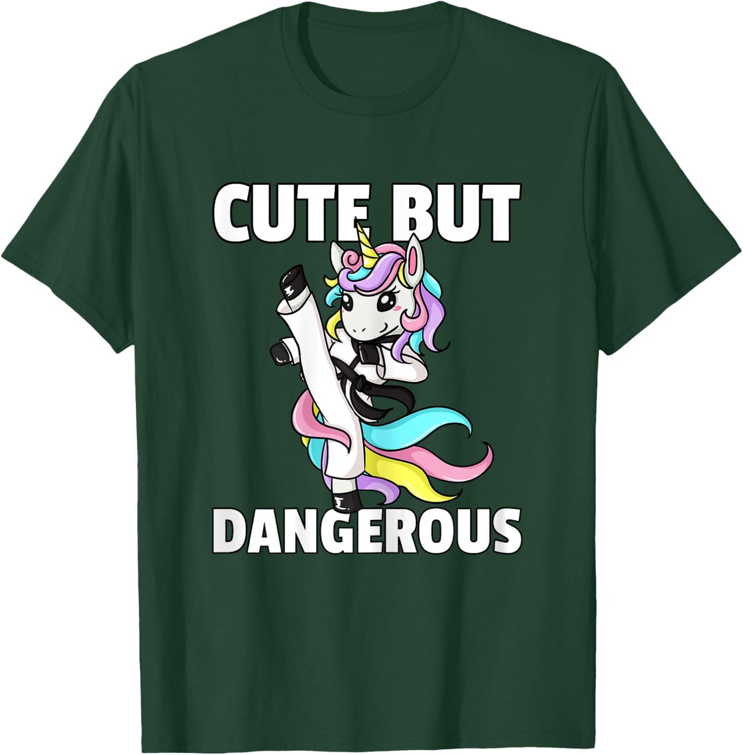 Unicorn Karate Gift Girl Taekwondo Jiu Jitsu MMA BJJ T-Shirt - T-Shirt | Forest