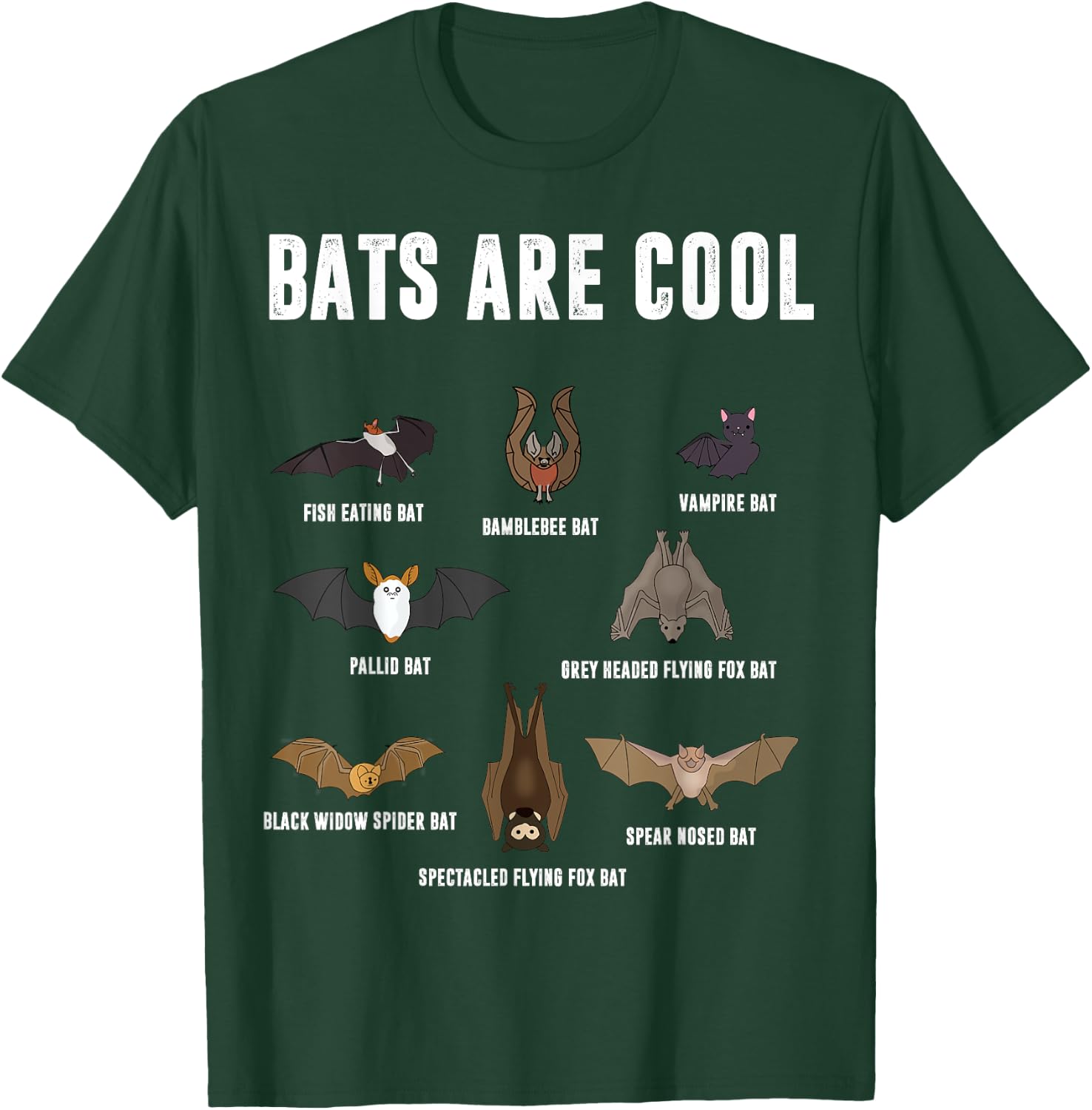 Bats Are Cool | Learning Science Is Fun For Kids T-Shirt - T-Shirt | Forest