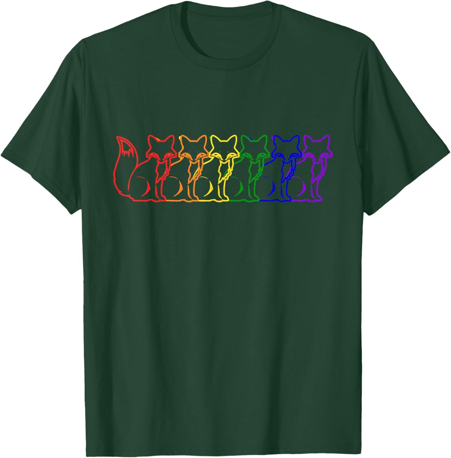 LGBT Rainbow Fox T-Shirt - T-Shirt | Forest