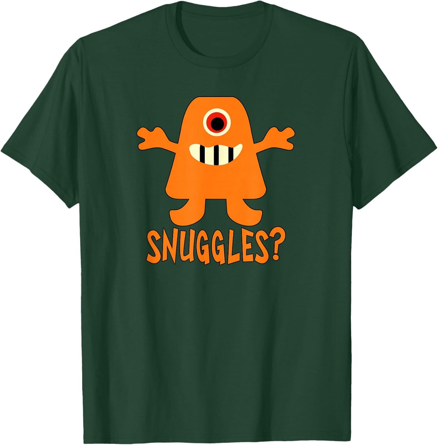 Snuggles with Cute Orange Monster T-Shirt - T-Shirt | Forest