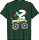 Kids Monster Truck Shark 2nd Birthday Boy 2 Two Year Old T-Shirt - T-Shirt | Forest