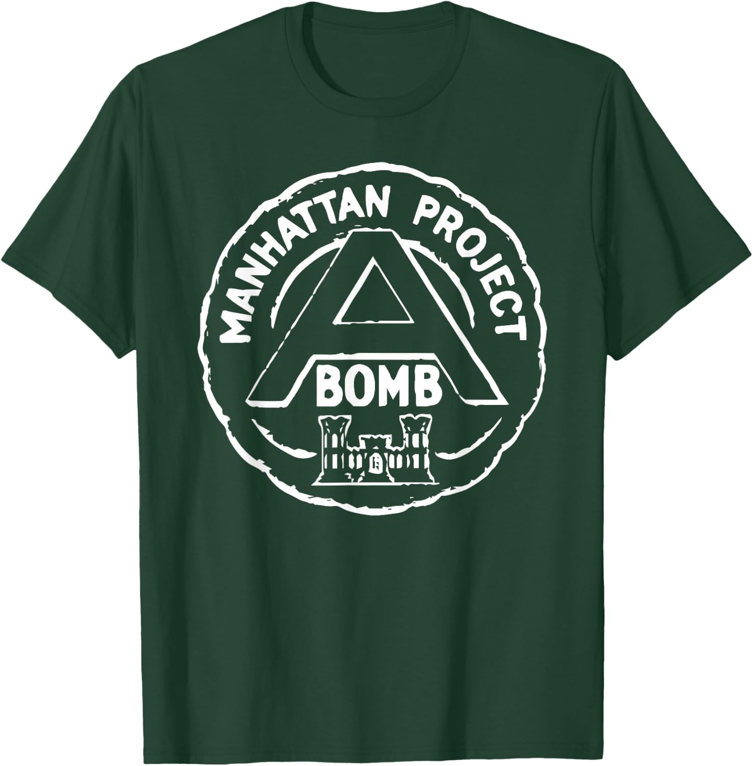 Atomic Bomb Manhattan Project White Print T-Shirt - T-Shirt | Forest