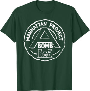 Atomic Bomb Manhattan Project White Print T-Shirt - T-Shirt | Forest