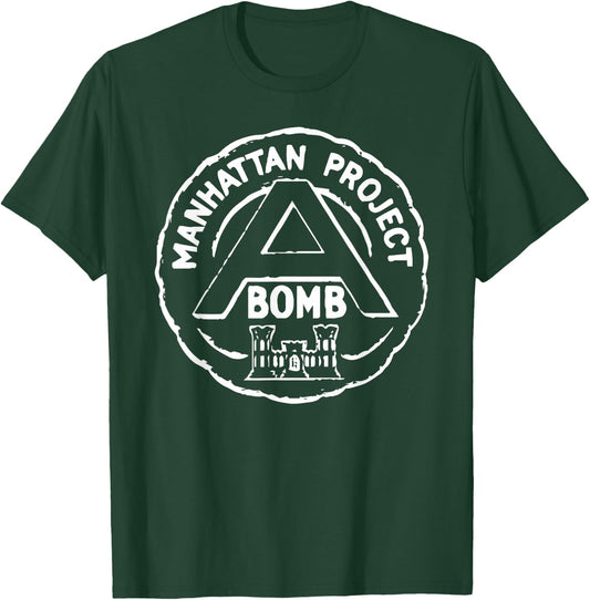 Atomic Bomb Manhattan Project White Print T-Shirt - T-Shirt | Forest