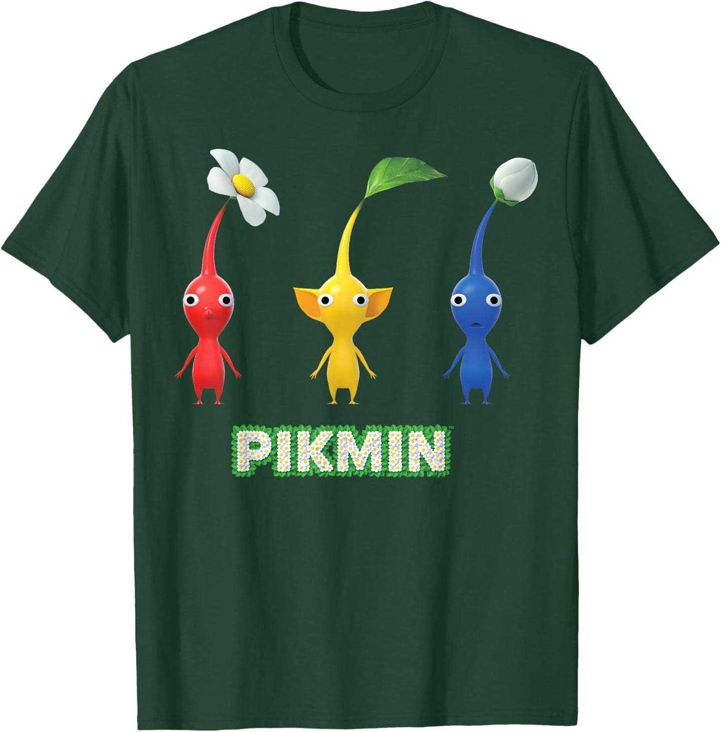 Nintendo Pikmin Trio Simple T-Shirt - T-Shirt | Forest