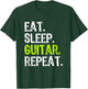 Eat Sleep Guitar Repeat Guitarist Player Funny T-Shirt - T-Shirt | Forest