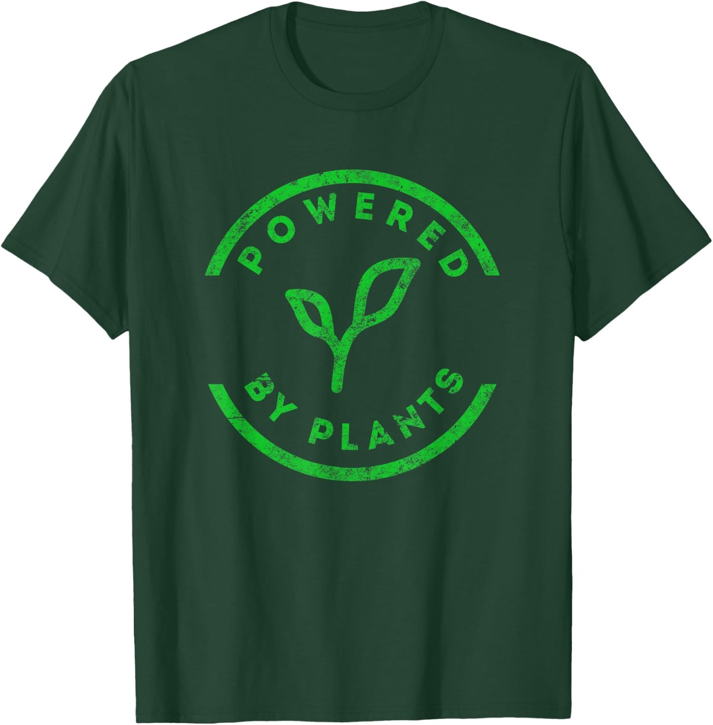 Powered By Plants Vegan Workout Shirt T-Shirt - T-Shirt | Forest