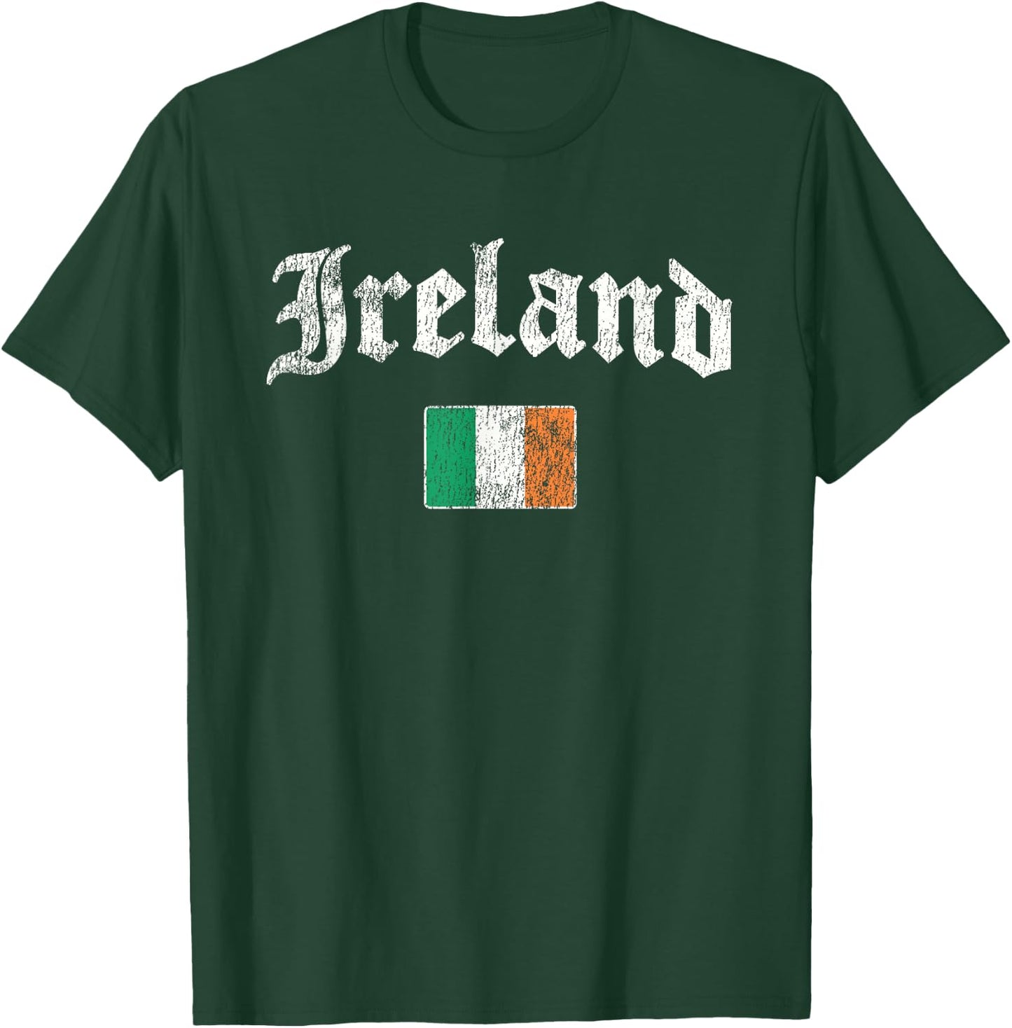 Vintage Irish Flag of Ireland Souvenir Men Women Kids T-Shirt - T-Shirt | Forest