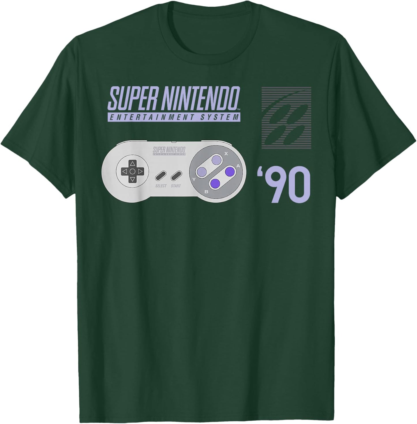 Nintendo Super Nintendo Controller 90 Graphic T-Shirt - T-Shirt | Forest