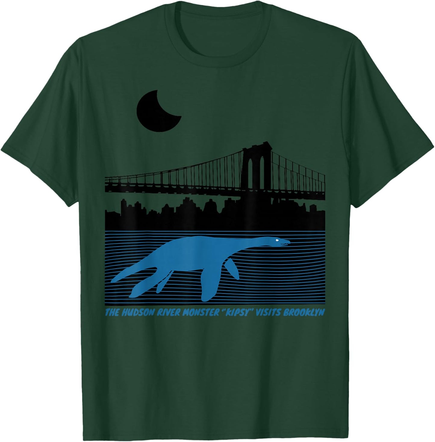 KIPSY (The Hudson River Monster Visits Brooklyn Bridge) T-Shirt - T-Shirt | Forest