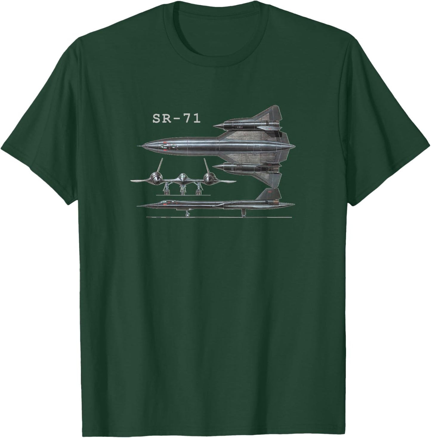 SR-71 Military Aircraft Shirt T-Shirt - T-Shirt | Forest