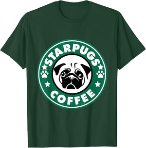 Starpugs Coffee Pug Dog Lover Gift T-Shirt - T-Shirt | Forest