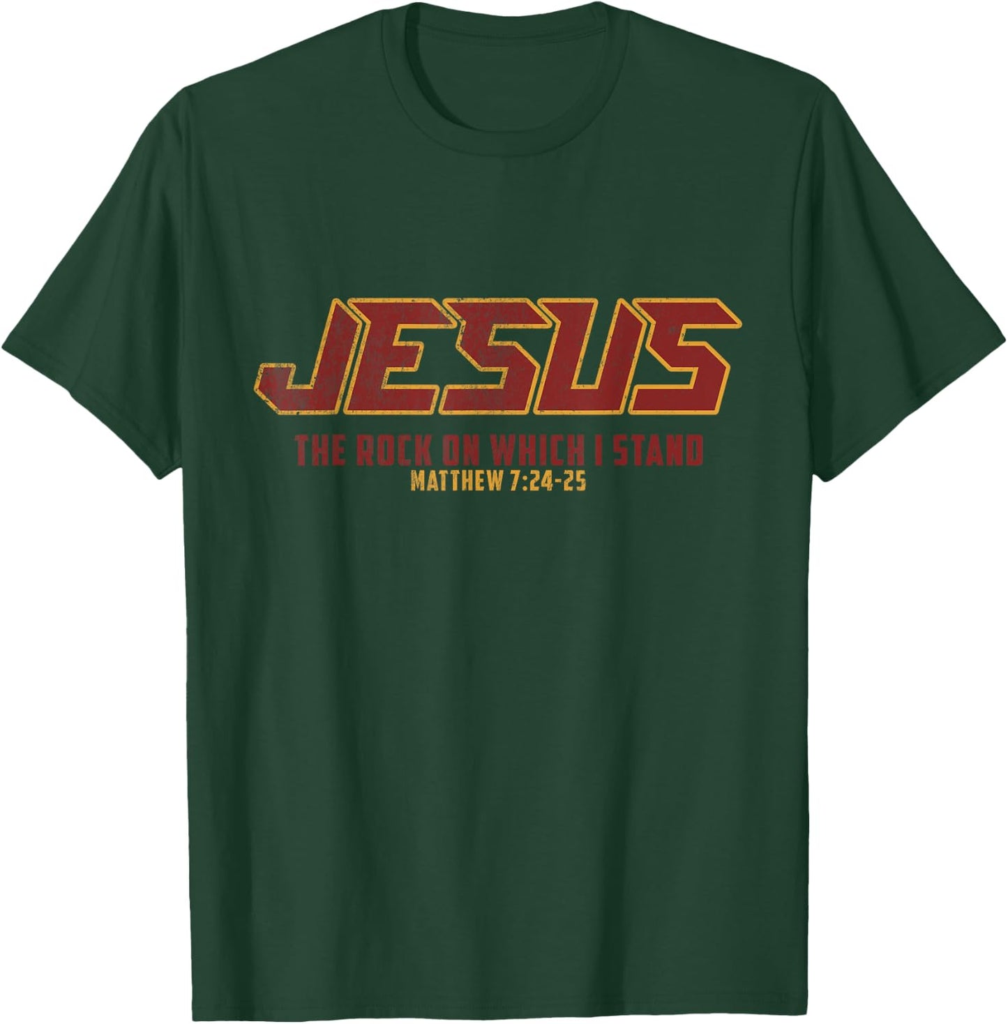 Christian Shirt - Jesus Rock: The Rock On Which I Stand T-Shirt - T-Shirt | Forest