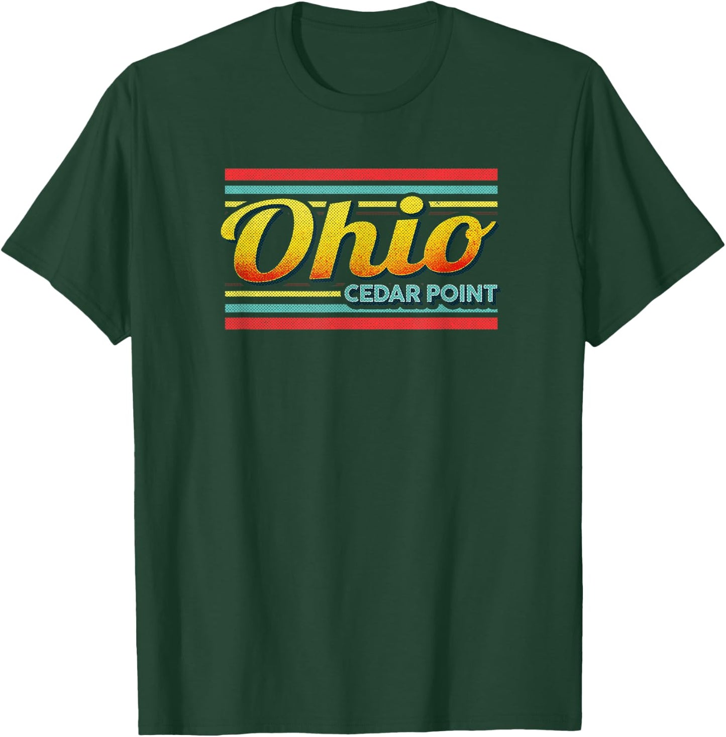 Vintage Cedar Point Ohio Souvenir Gift 70s 80s Style T-Shirt - T-Shirt | Forest