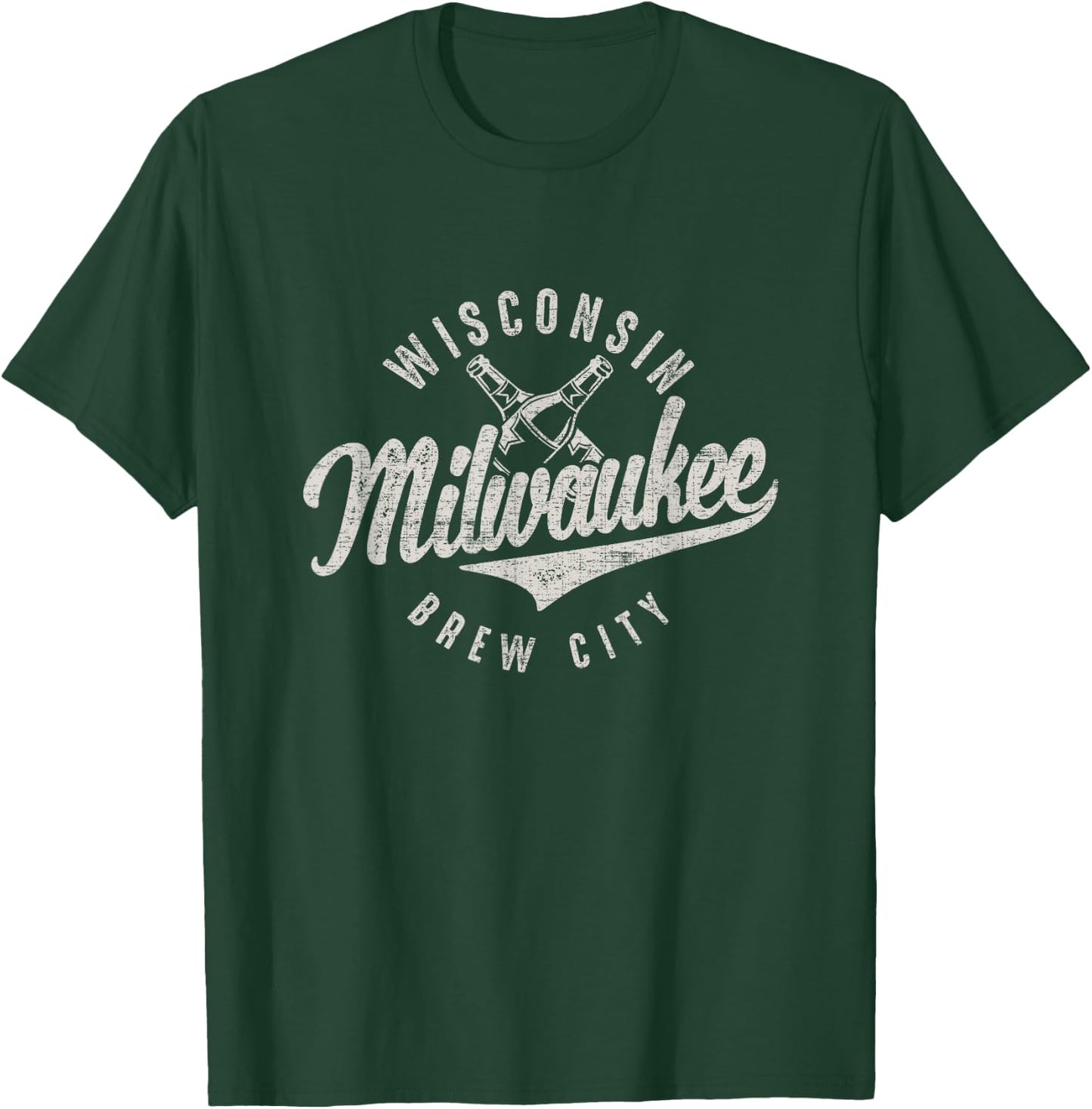 Wisconsin Milwaukee Brew City Vintage T-Shirt - T-Shirt | Forest