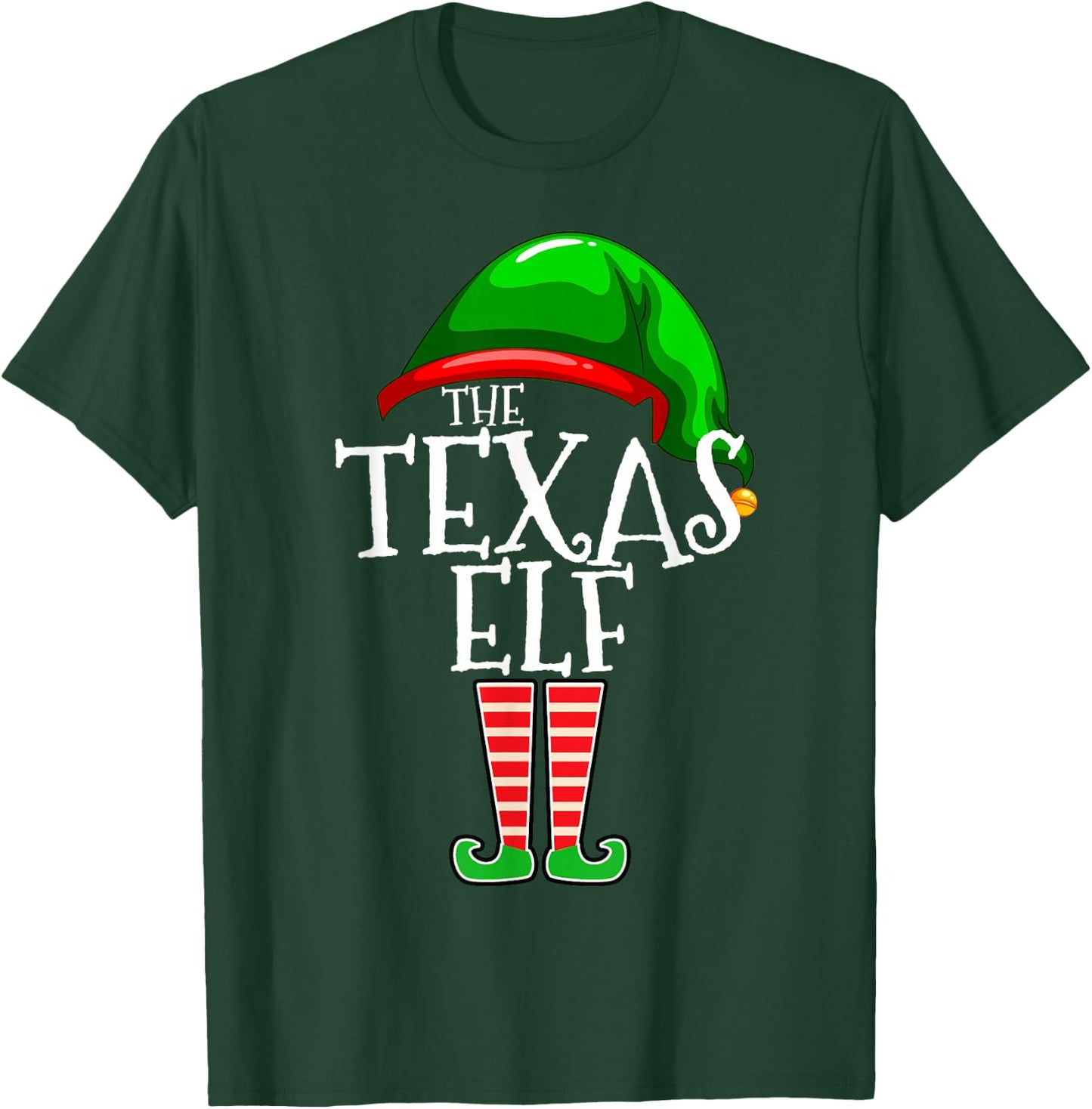 Texas Elf Group Matching Family Christmas Gift Costume Set T-Shirt - T-Shirt | Forest
