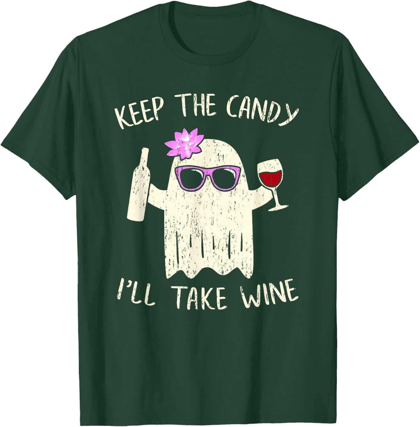 Keep the Candy Funny Halloween Shirt Ghost Costume Women T-Shirt - T-Shirt | Forest