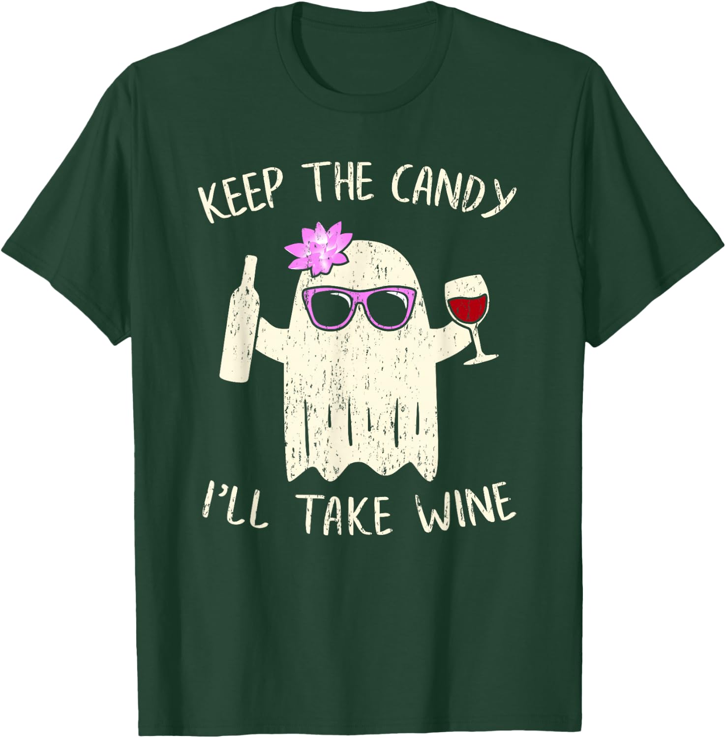 Keep the Candy Funny Halloween Shirt Ghost Costume Women T-Shirt - T-Shirt | Forest