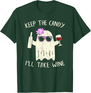 Keep the Candy Funny Halloween Shirt Ghost Costume Women T-Shirt - T-Shirt | Forest