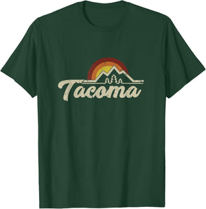 Tacoma WA Retro Throwback Distressed Gift T-Shirt - T-Shirt | Forest