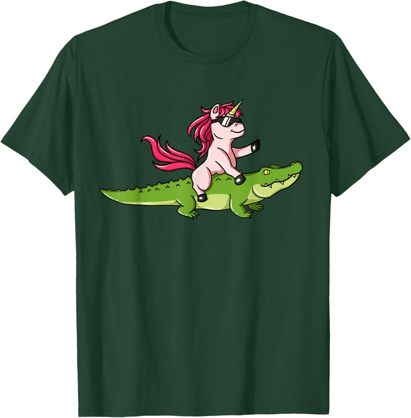 Alligator Unicorn Crocodile Gator Reptile Men Boys T-Shirt - T-Shirt | Forest