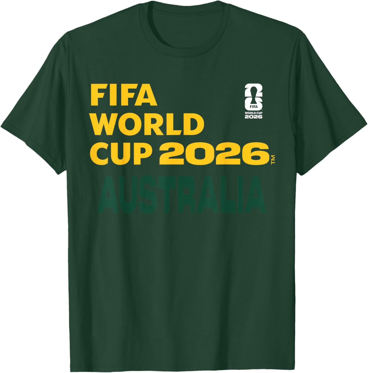 FIFA World CUP26 Australia Block Letters T-Shirt - T-Shirt | Forest
