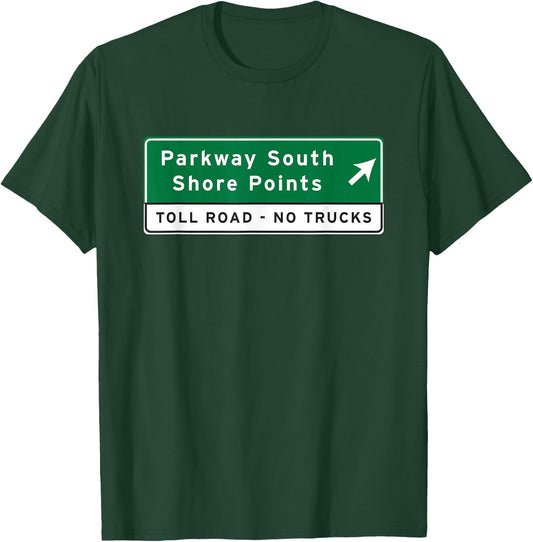 New Jersey Shore Garden State Parkway Highway Road Sign T-Shirt - T-Shirt | Forest